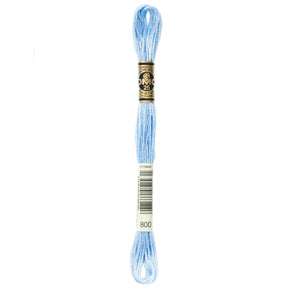 DMC 6 - Strand Cotton Embroidery Floss 8.7yd - 800 Pale Delft Blue - The Merri Artist - merriartist.com