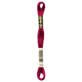 DMC 6 - Strand Cotton Embroidery Floss 8.7yd - 815 Medium Garnet - The Merri Artist - merriartist.com