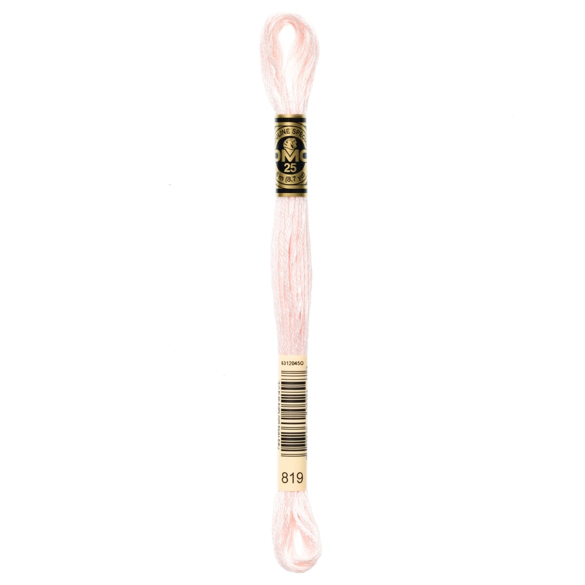 DMC 6 - Strand Cotton Embroidery Floss 8.7yd - 819 Light Baby Pink - The Merri Artist - merriartist.com