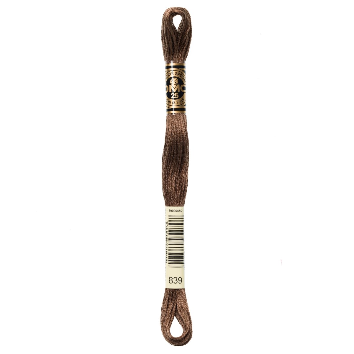 DMC 6 - Strand Cotton Embroidery Floss 8.7yd - 839 Dark Beige Brown - The Merri Artist - merriartist.com