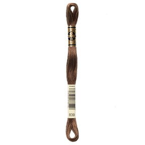 DMC 6 - Strand Cotton Embroidery Floss 8.7yd - 839 Dark Beige Brown - The Merri Artist - merriartist.com
