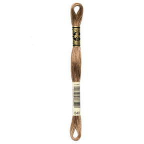 DMC 6 - Strand Cotton Embroidery Floss 8.7yd - 840 Medium Beige Brown - The Merri Artist - merriartist.com