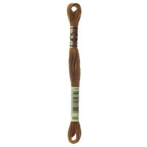 DMC 6 - Strand Cotton Embroidery Floss 8.7yd - 869 Very Dark Hazelnut Brown - The Merri Artist - merriartist.com