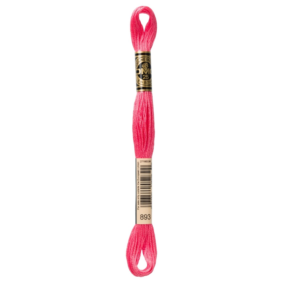 DMC 6 - Strand Cotton Embroidery Floss 8.7yd - 893 Light Carnation - The Merri Artist - merriartist.com