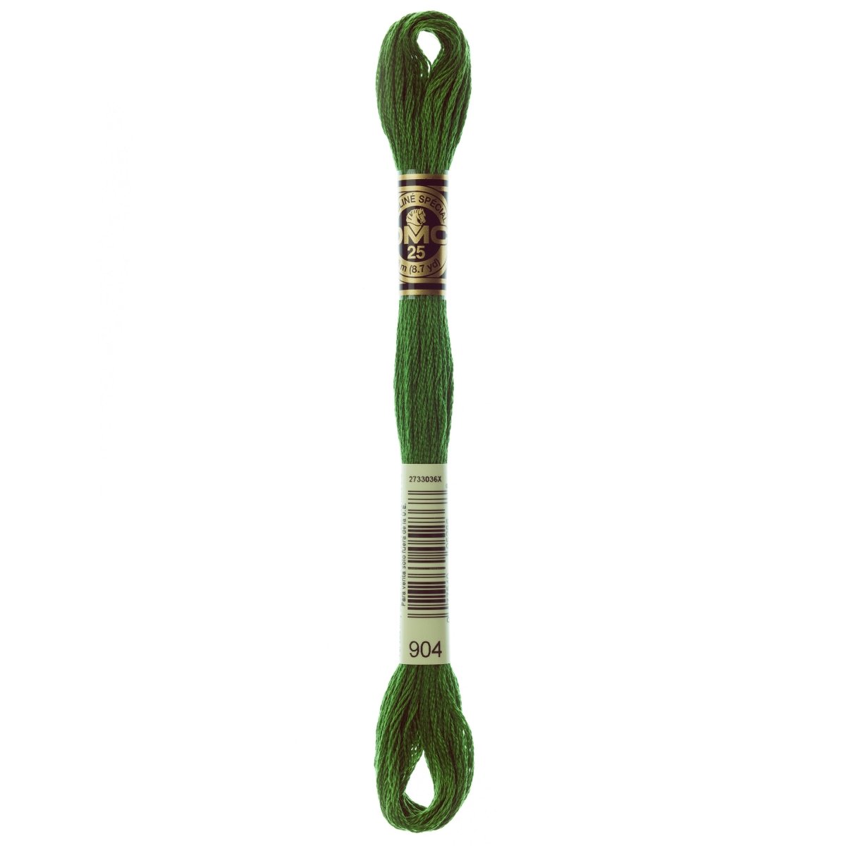 DMC 6 - Strand Cotton Embroidery Floss 8.7yd - 904 Very Dark Parrot Green - The Merri Artist - merriartist.com