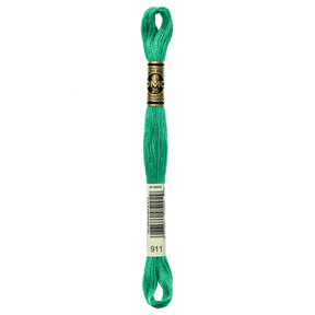 DMC 6 - Strand Cotton Embroidery Floss 8.7yd - 911 Medium Emerald Green - The Merri Artist - merriartist.com