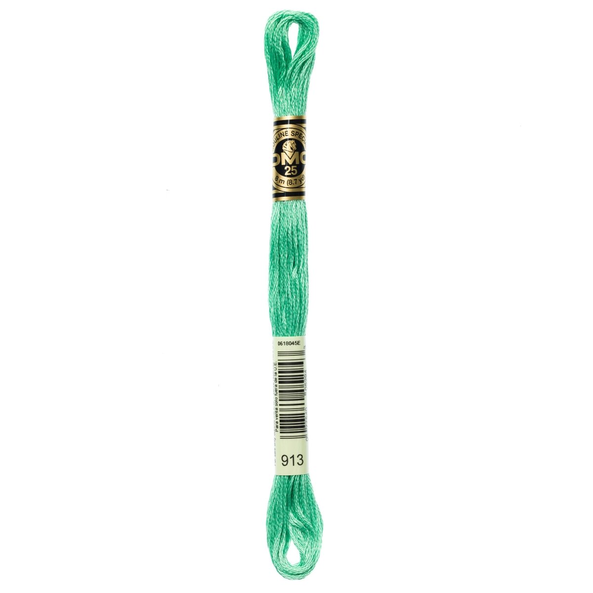DMC 6 - Strand Cotton Embroidery Floss 8.7yd - 913 Medium Nile Green - The Merri Artist - merriartist.com