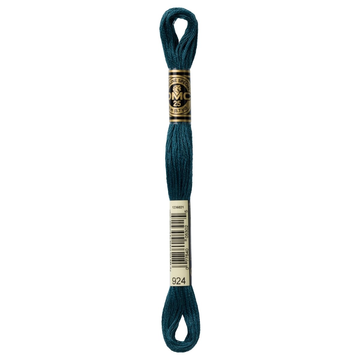 DMC 6 - Strand Cotton Embroidery Floss 8.7yd - 924 Very Dark Grey Green - The Merri Artist - merriartist.com