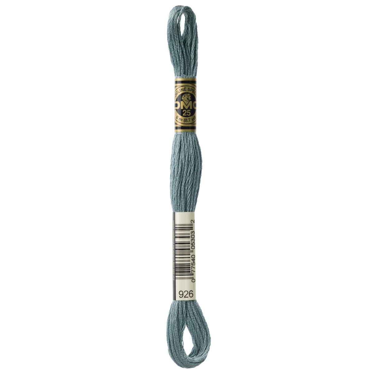 DMC 6 - Strand Cotton Embroidery Floss 8.7yd - 926 Medium Grey Green - The Merri Artist - merriartist.com