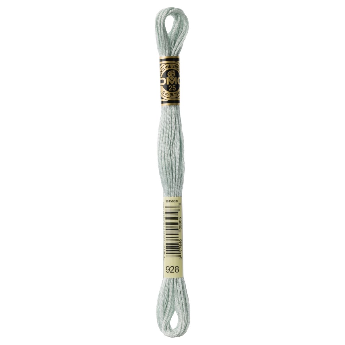 DMC 6 - Strand Cotton Embroidery Floss 8.7yd - 928 Very Light Grey Green - The Merri Artist - merriartist.com