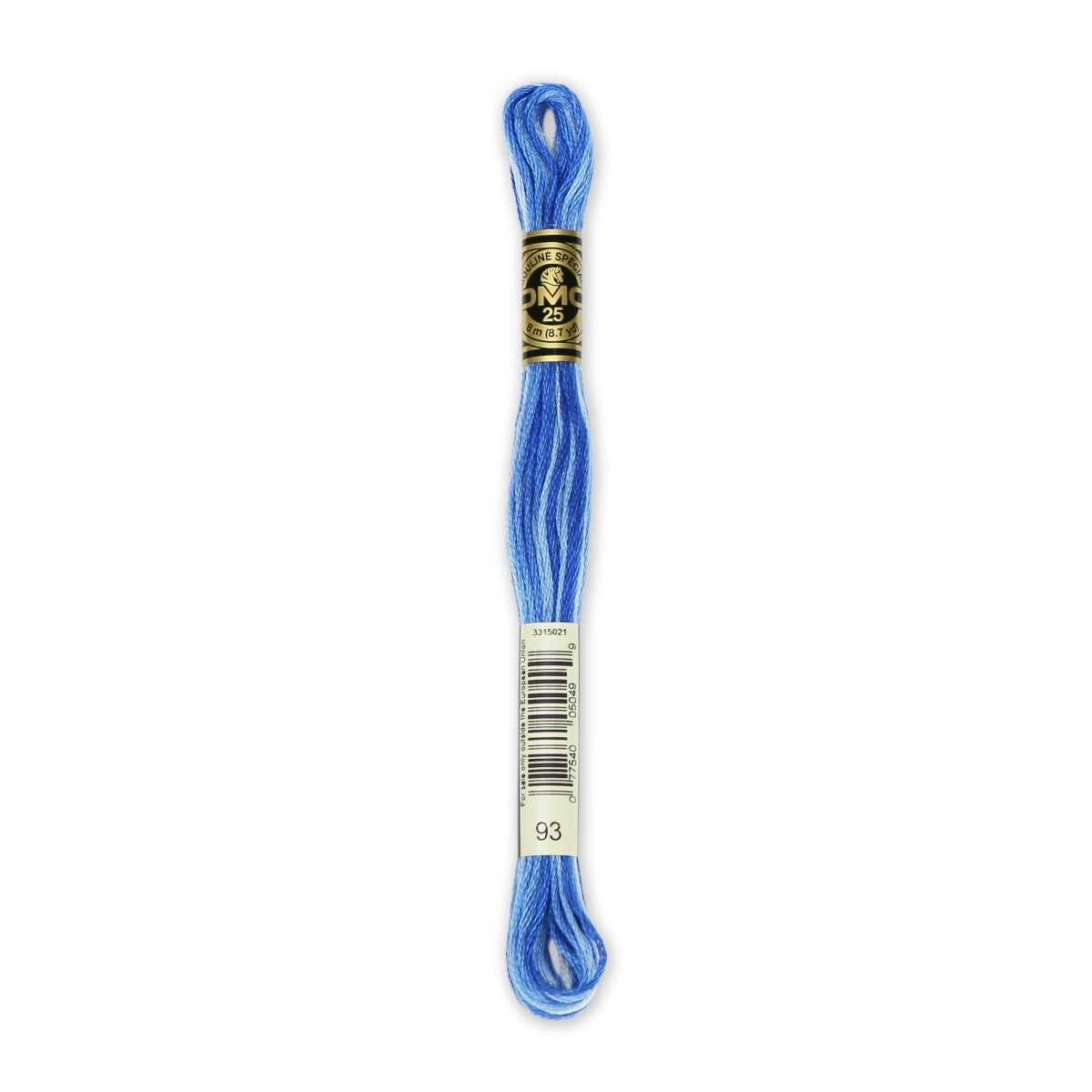 DMC 6 - Strand Cotton Embroidery Floss 8.7yd - 93 Variegated Cornflower Blue - The Merri Artist - merriartist.com