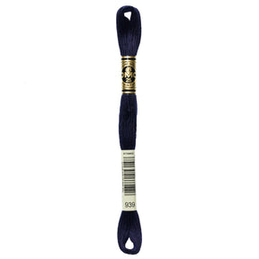 DMC 6 - Strand Cotton Embroidery Floss 8.7yd - 939 Very Dark Navy Blue - The Merri Artist - merriartist.com