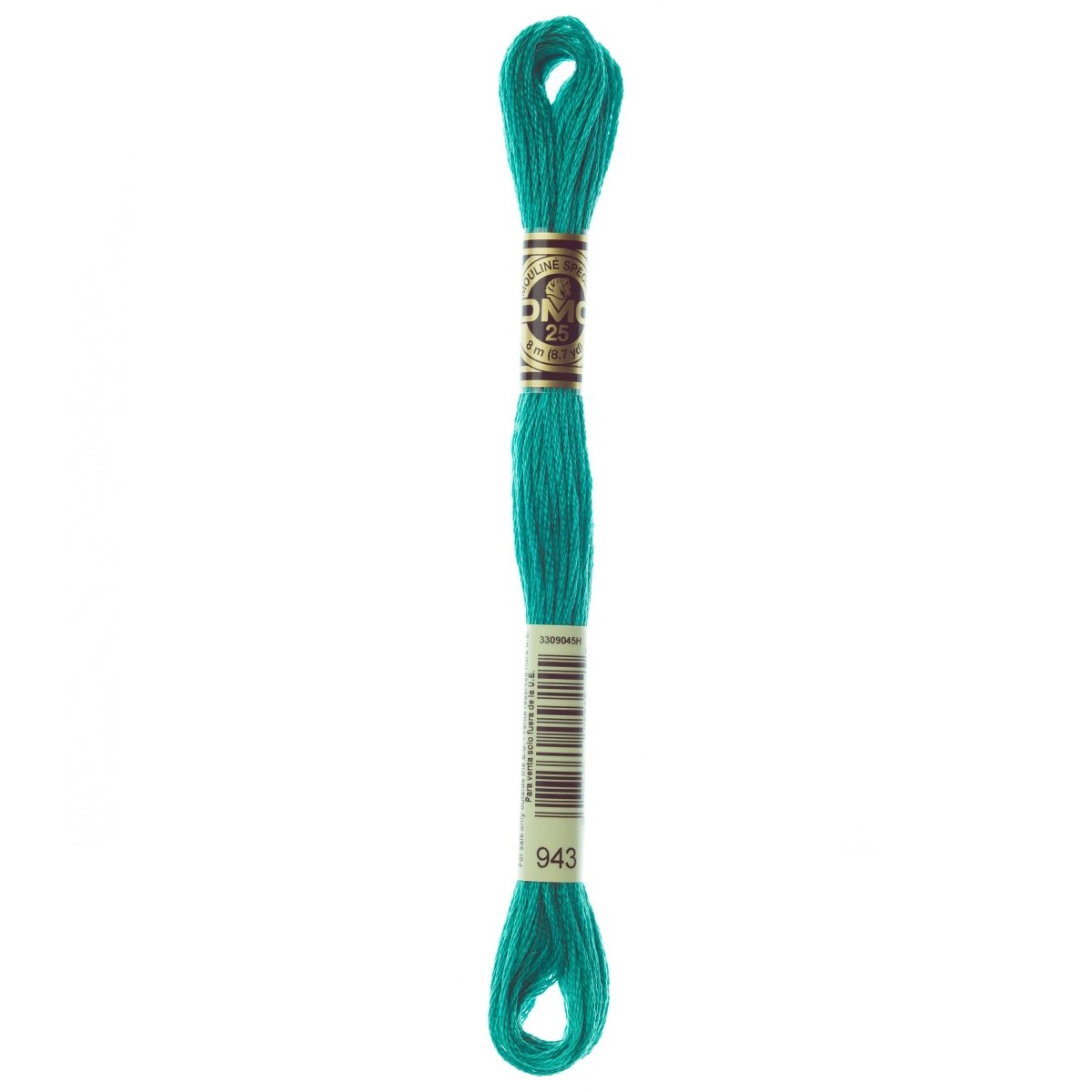 DMC 6 - Strand Cotton Embroidery Floss 8.7yd - 943 Medium Aquamarine - The Merri Artist - merriartist.com