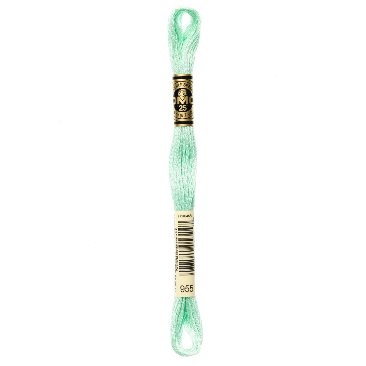 DMC 6 - Strand Cotton Embroidery Floss 8.7yd - 955 Light Nile Green - The Merri Artist - merriartist.com