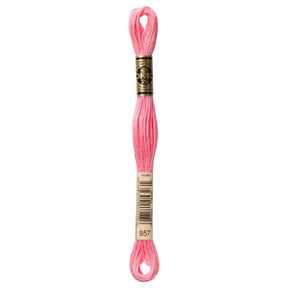 DMC 6 - Strand Cotton Embroidery Floss 8.7yd - 957 Pale Geranium - The Merri Artist - merriartist.com