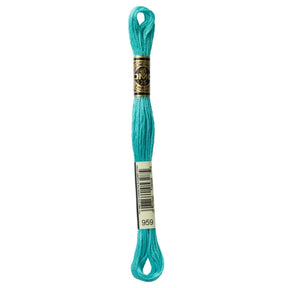 DMC 6 - Strand Cotton Embroidery Floss 8.7yd - 959 Medium Seagreen - The Merri Artist - merriartist.com