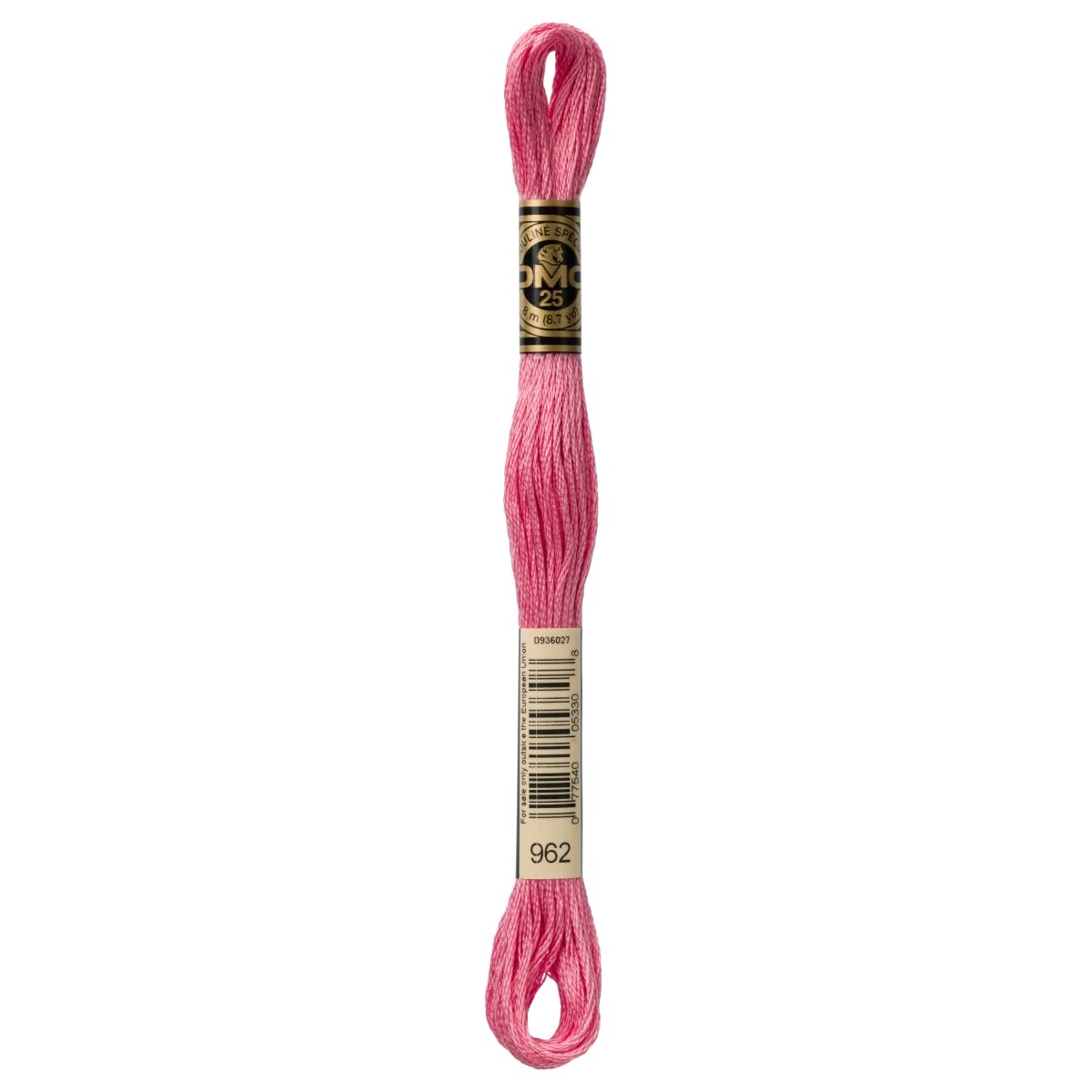 DMC 6 - Strand Cotton Embroidery Floss 8.7yd - 962 Medium Dusty Rose - The Merri Artist - merriartist.com