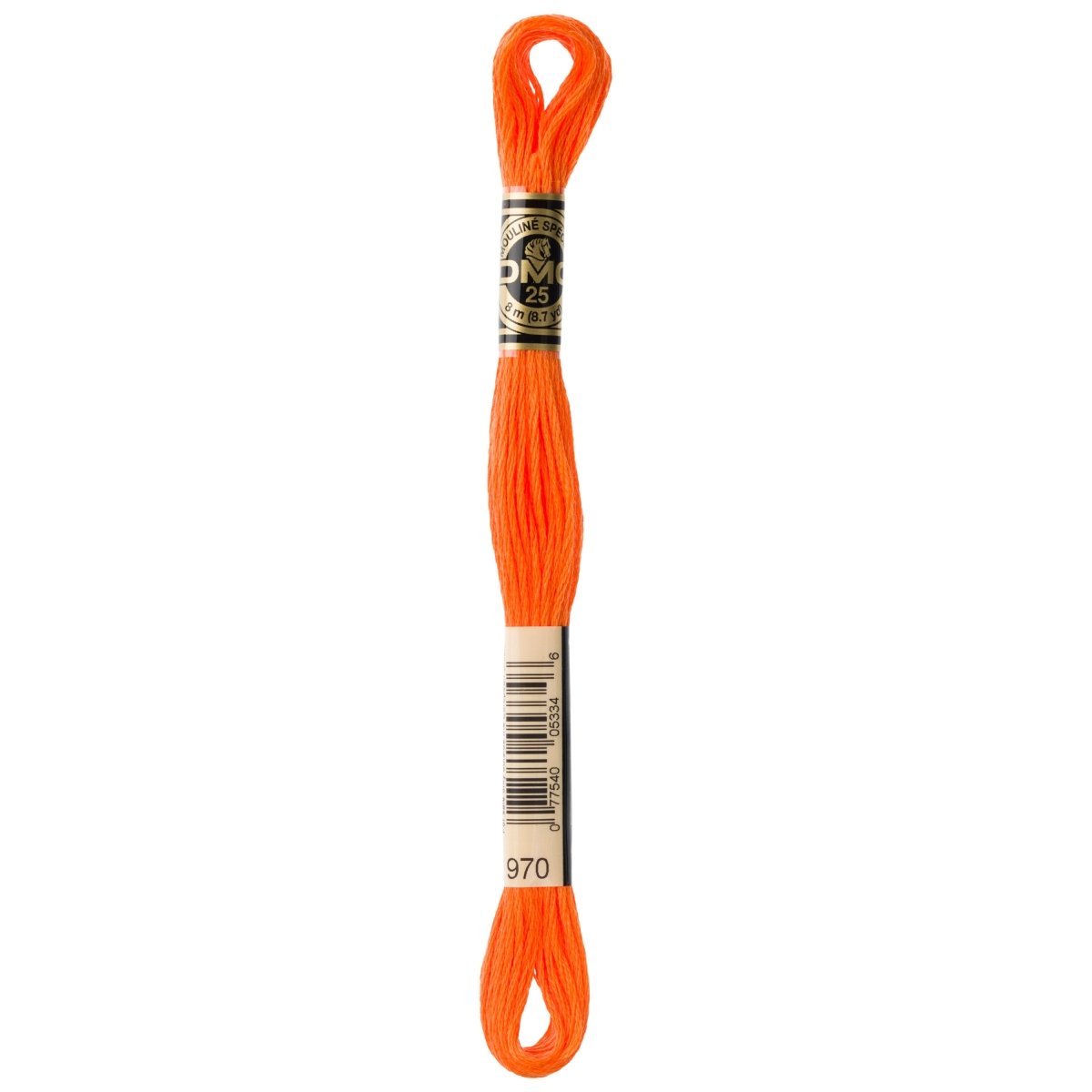 DMC 6 - Strand Cotton Embroidery Floss 8.7yd - 970 Light Pumpkin - The Merri Artist - merriartist.com