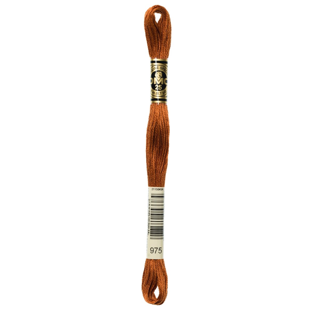 DMC 6 - Strand Cotton Embroidery Floss 8.7yd - 975 Dark Golden Brown - The Merri Artist - merriartist.com