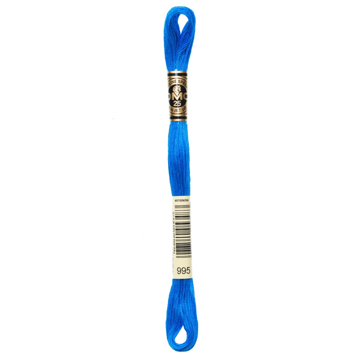 DMC 6 - Strand Cotton Embroidery Floss 8.7yd - 995 Dark Electric Blue - The Merri Artist - merriartist.com