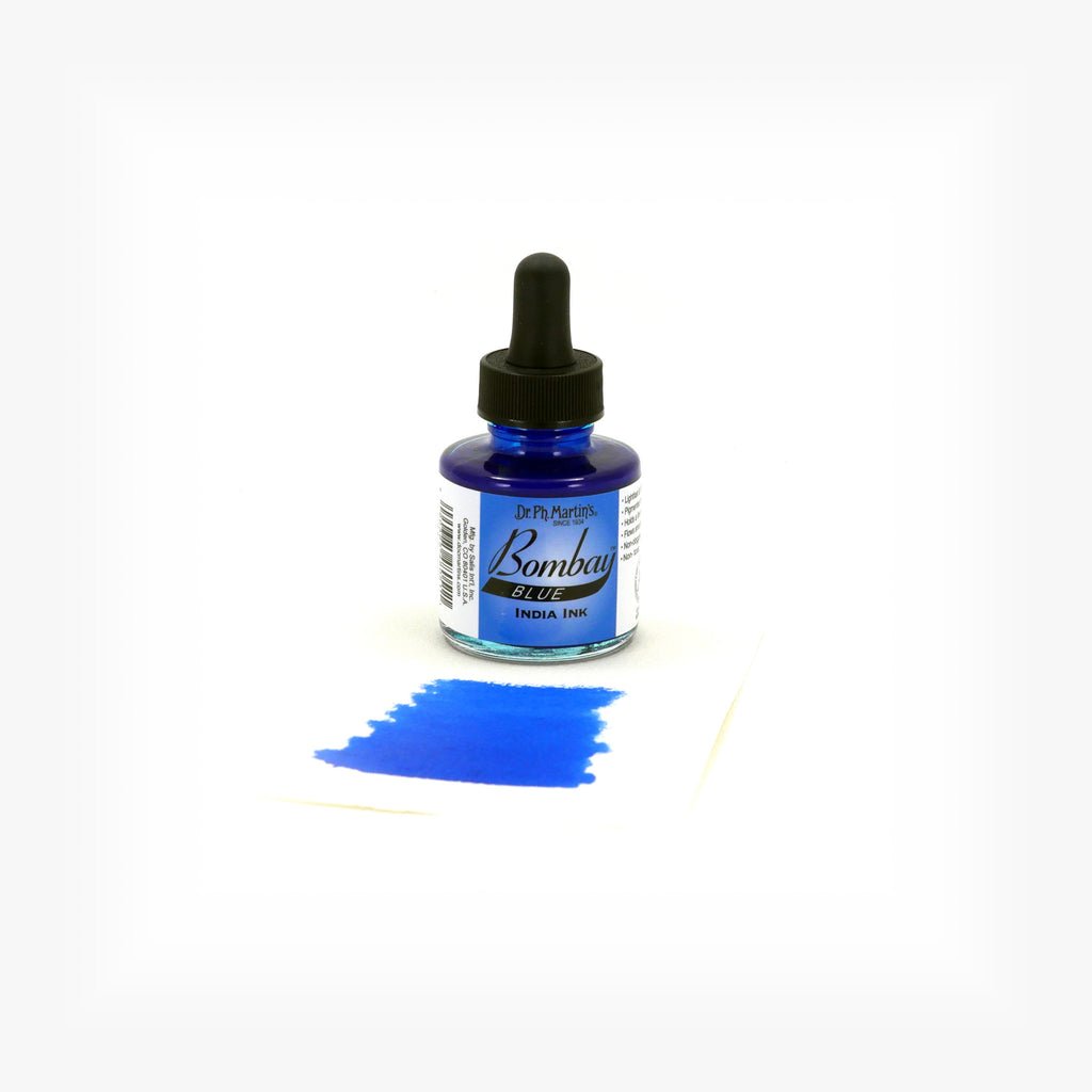 Dr. P.H. Martin Bombay India Ink 1oz - Blue - The Merri Artist - merriartist.com