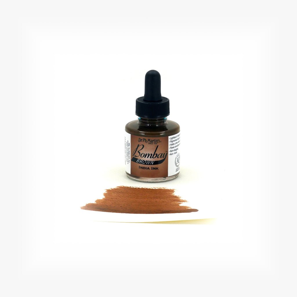 Dr. P.H. Martin Bombay India Ink 1oz - Brown - The Merri Artist - merriartist.com