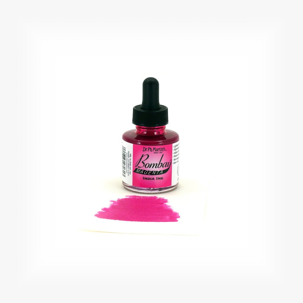 Dr. P.H. Martin Bombay India Ink 1oz - Magenta - The Merri Artist - merriartist.com