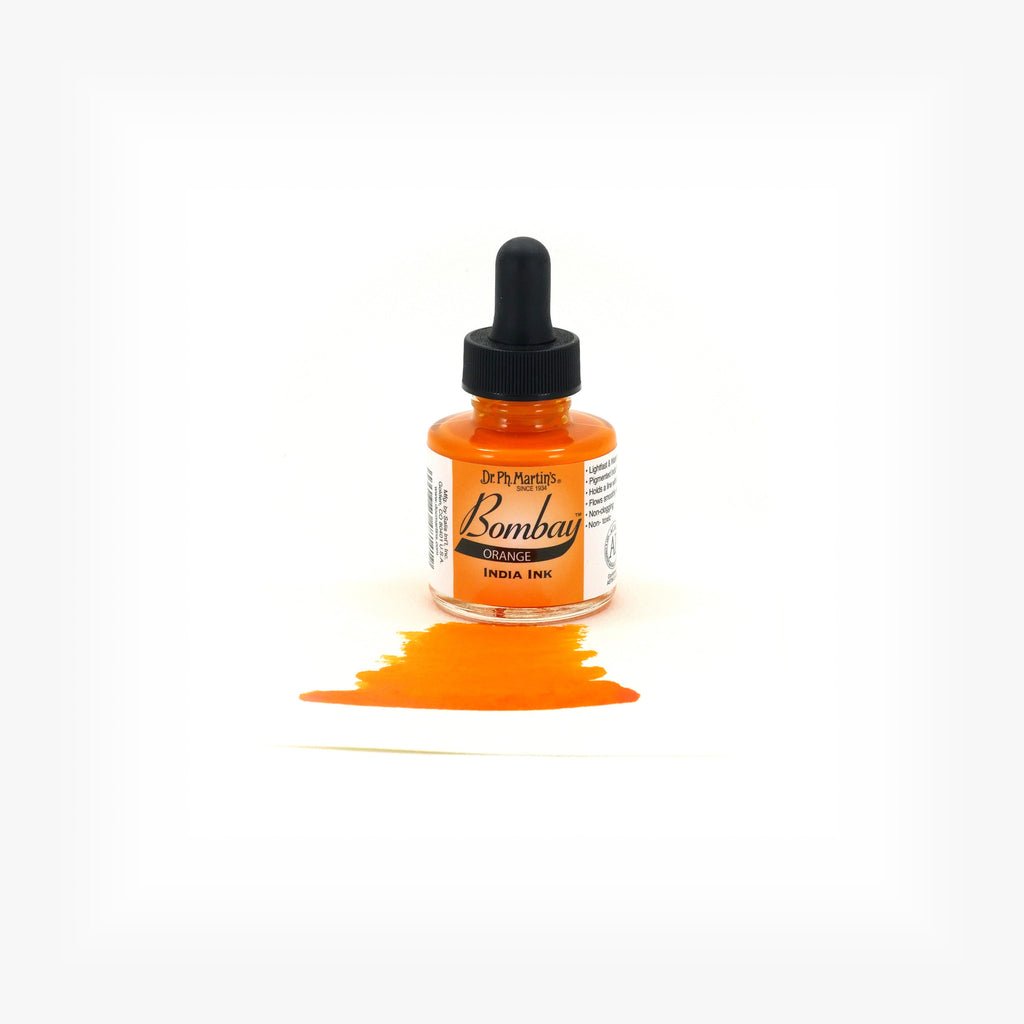 Dr. P.H. Martin Bombay India Ink 1oz - Orange - The Merri Artist - merriartist.com