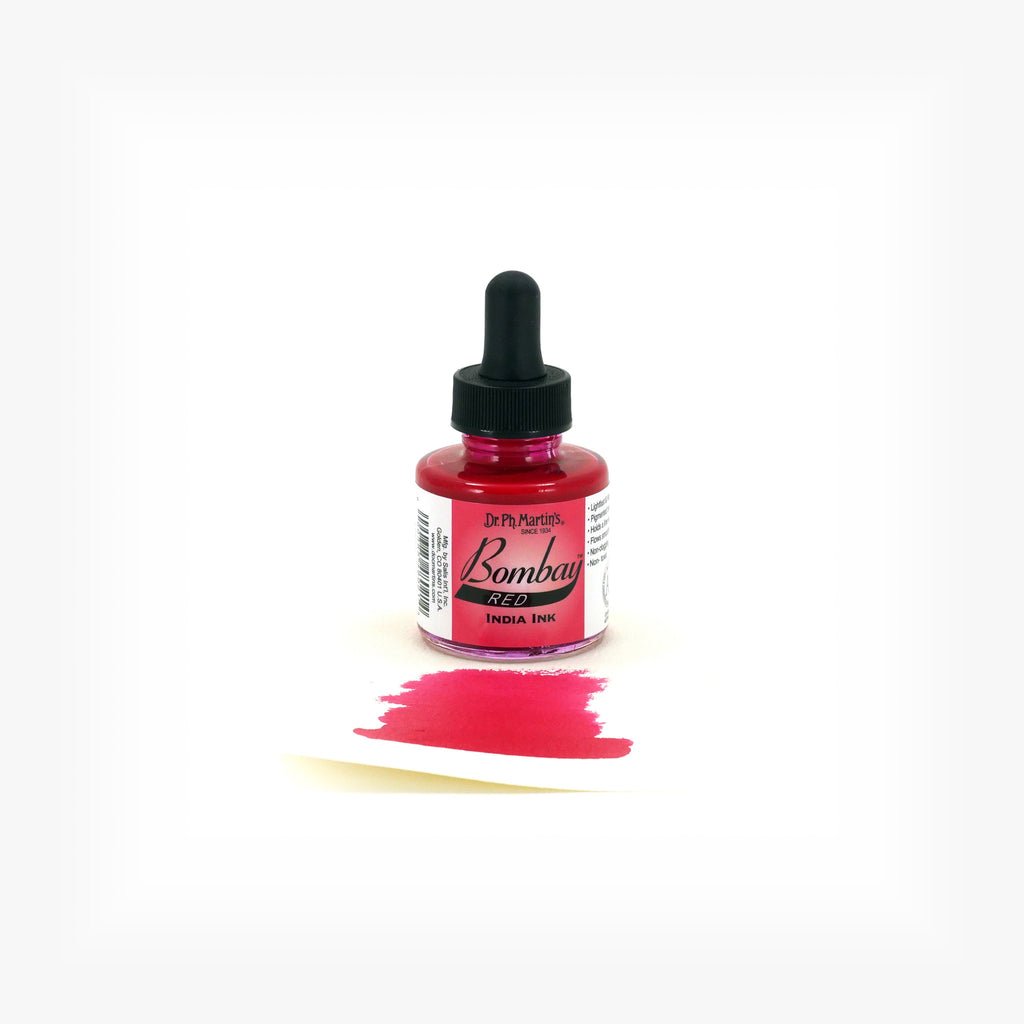 Dr. P.H. Martin Bombay India Ink 1oz - Red - The Merri Artist - merriartist.com