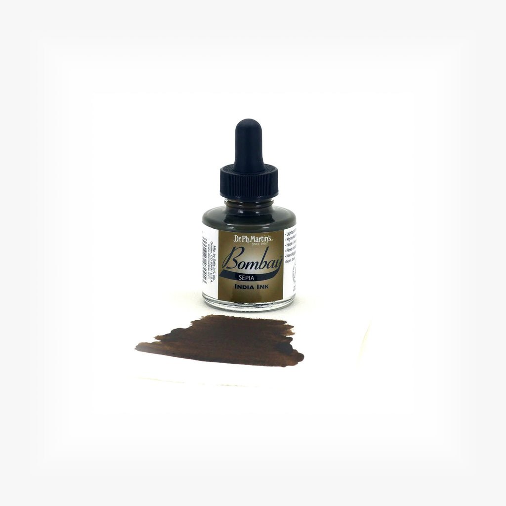 Dr. P.H. Martin Bombay India Ink 1oz - Sepia - The Merri Artist - merriartist.com