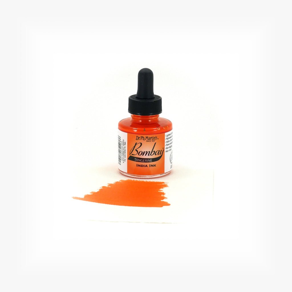 Dr. P.H. Martin Bombay India Ink 1oz - Tangerine - The Merri Artist - merriartist.com