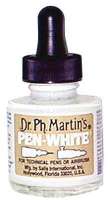 Dr PH Martin Pen - White 1 fl. oz. - The Merri Artist - merriartist.com