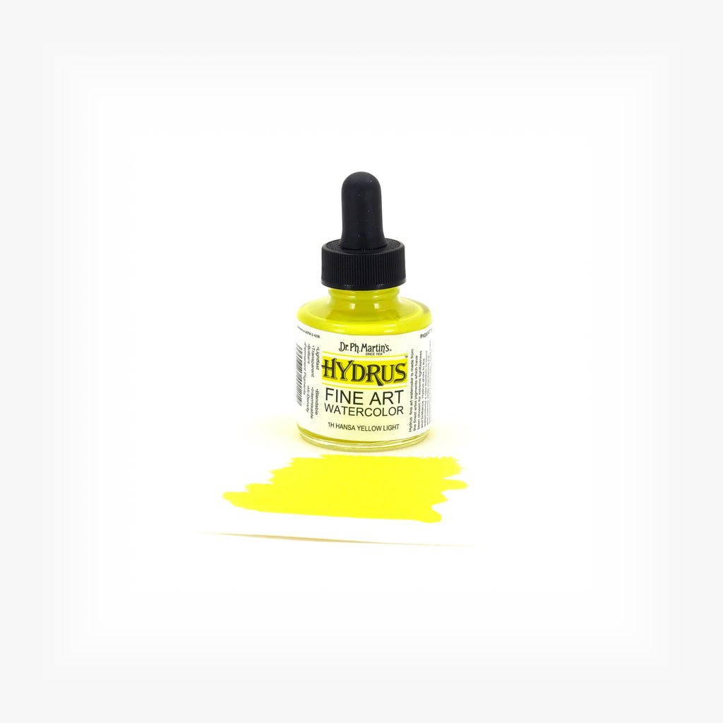 Dr. Ph. Martin's Hydrus Fine Art Watercolor 1 fl. oz. - Hansa Yellow Light - The Merri Artist - merriartist.com