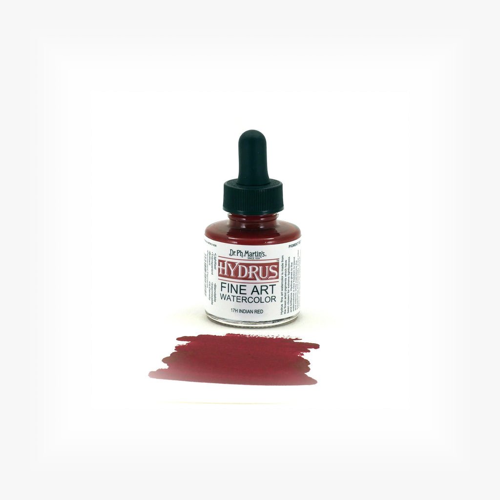 Dr. Ph. Martin's Hydrus Fine Art Watercolor 1 fl. oz. - Indian Red - The Merri Artist - merriartist.com