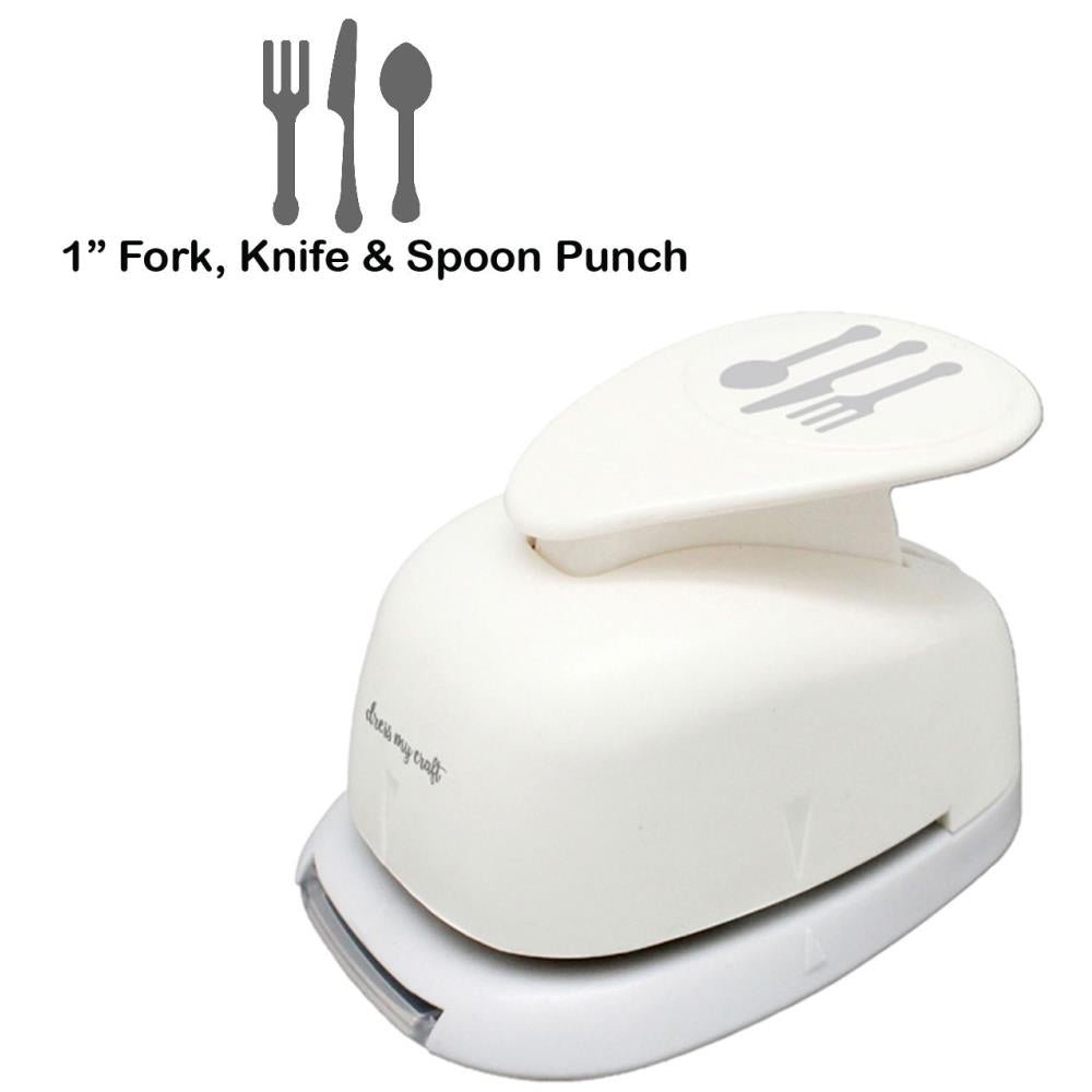 Dress My Craft Paper Punch - 1" Fork, Knife and Spoon - The Merri Artist - merriartist.com