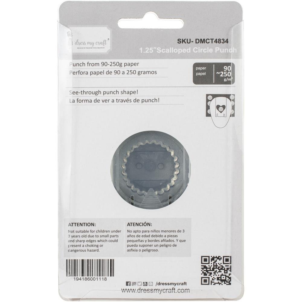 Dress My Craft Paper Punch - 1.25" Scalloped Circle - The Merri Artist - merriartist.com