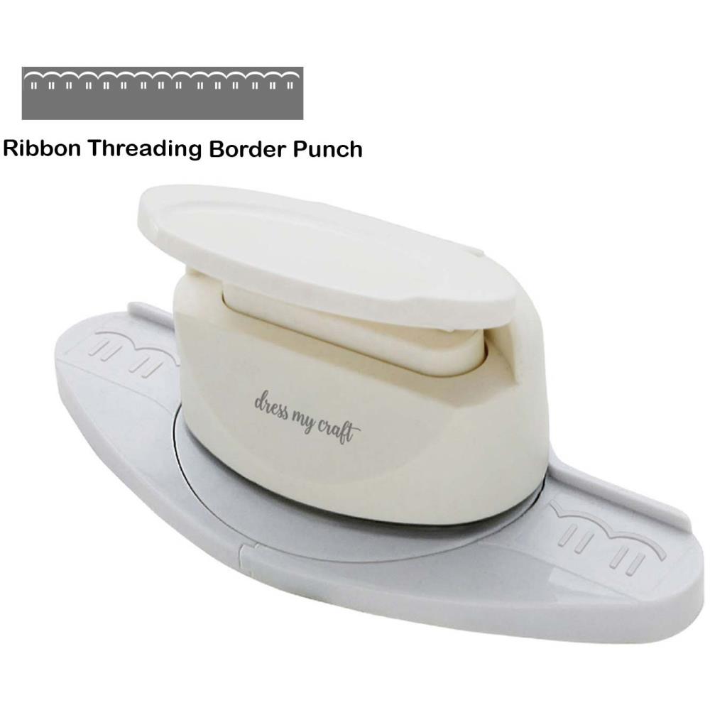 Dress My Craft Paper Punch - Ribbon Threading Border - The Merri Artist - merriartist.com