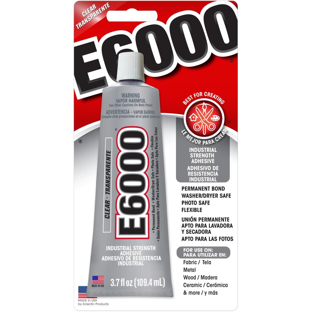 E6000 Clear Industrial Strength Adhesive - Clear - 3.7 oz Tube - The Merri Artist - merriartist.com