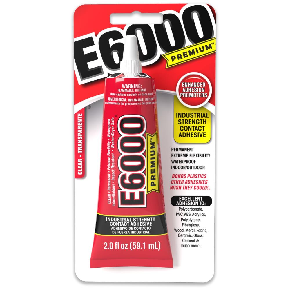 E6000 Premium Clear Adhesive With Nozzle Tip - 2 oz Tube - The Merri Artist - merriartist.com