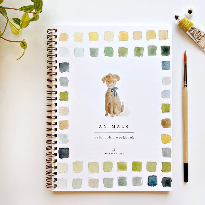 Emily Lex Studio - Animals Watercolor Workbook - The Merri Artist - merriartist.com