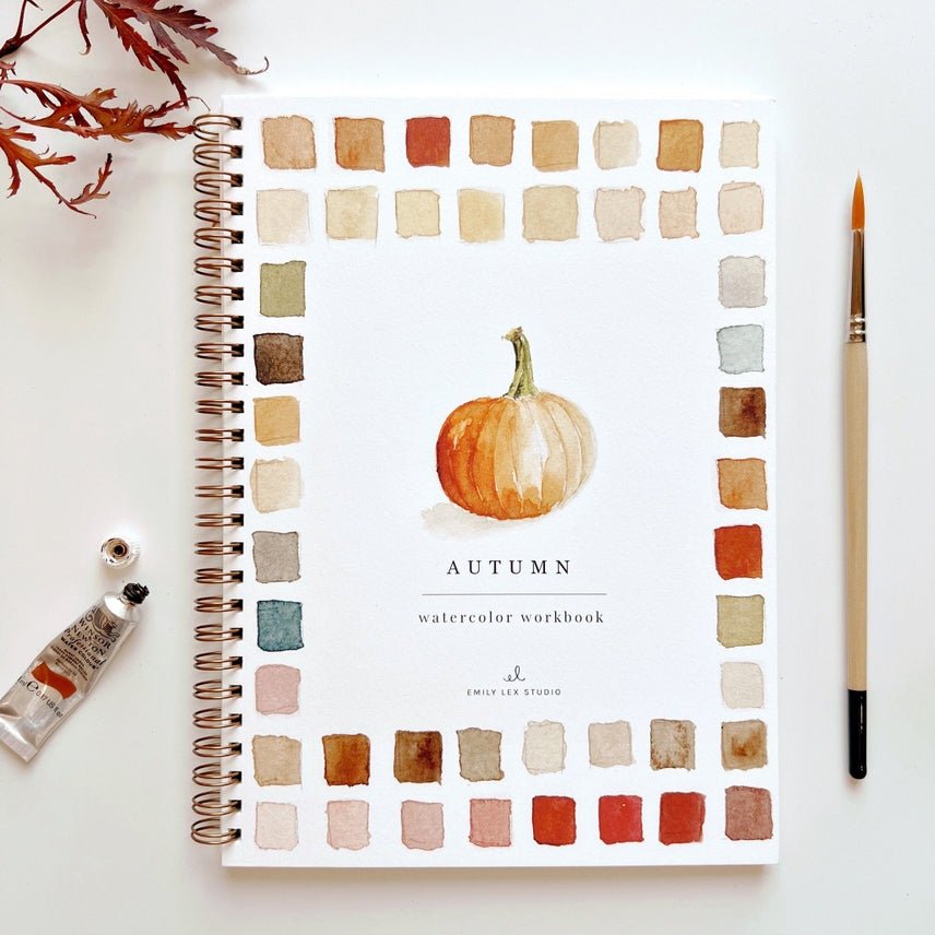 Emily Lex Studio - Autumn Watercolor Workbook - The Merri Artist - merriartist.com