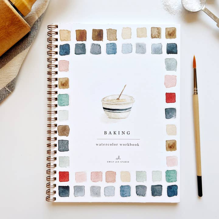 Emily Lex Studio - Baking Watercolor Workbook - The Merri Artist - merriartist.com