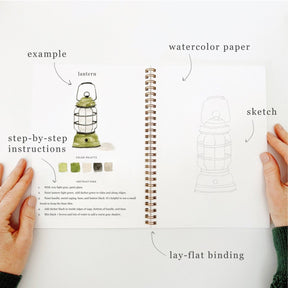 emily lex studio - Camping watercolor workbook - The Merri Artist - merriartist.com