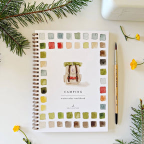 emily lex studio - Camping watercolor workbook - The Merri Artist - merriartist.com