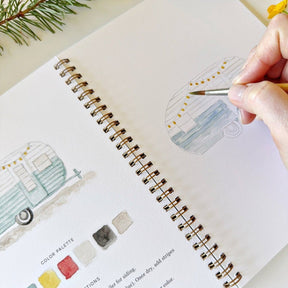 emily lex studio - Camping watercolor workbook - The Merri Artist - merriartist.com