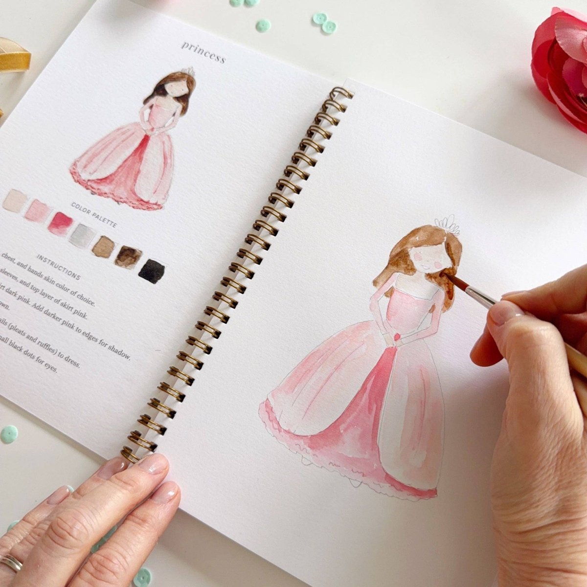 emily lex studio - Fairytale watercolor workbook - The Merri Artist - merriartist.com