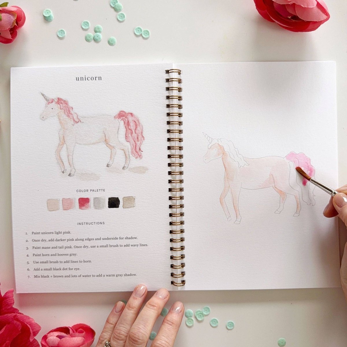 emily lex studio - Fairytale watercolor workbook - The Merri Artist - merriartist.com