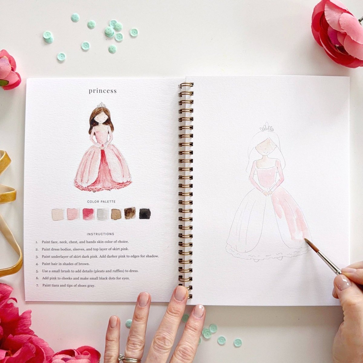 emily lex studio - Fairytale watercolor workbook - The Merri Artist - merriartist.com