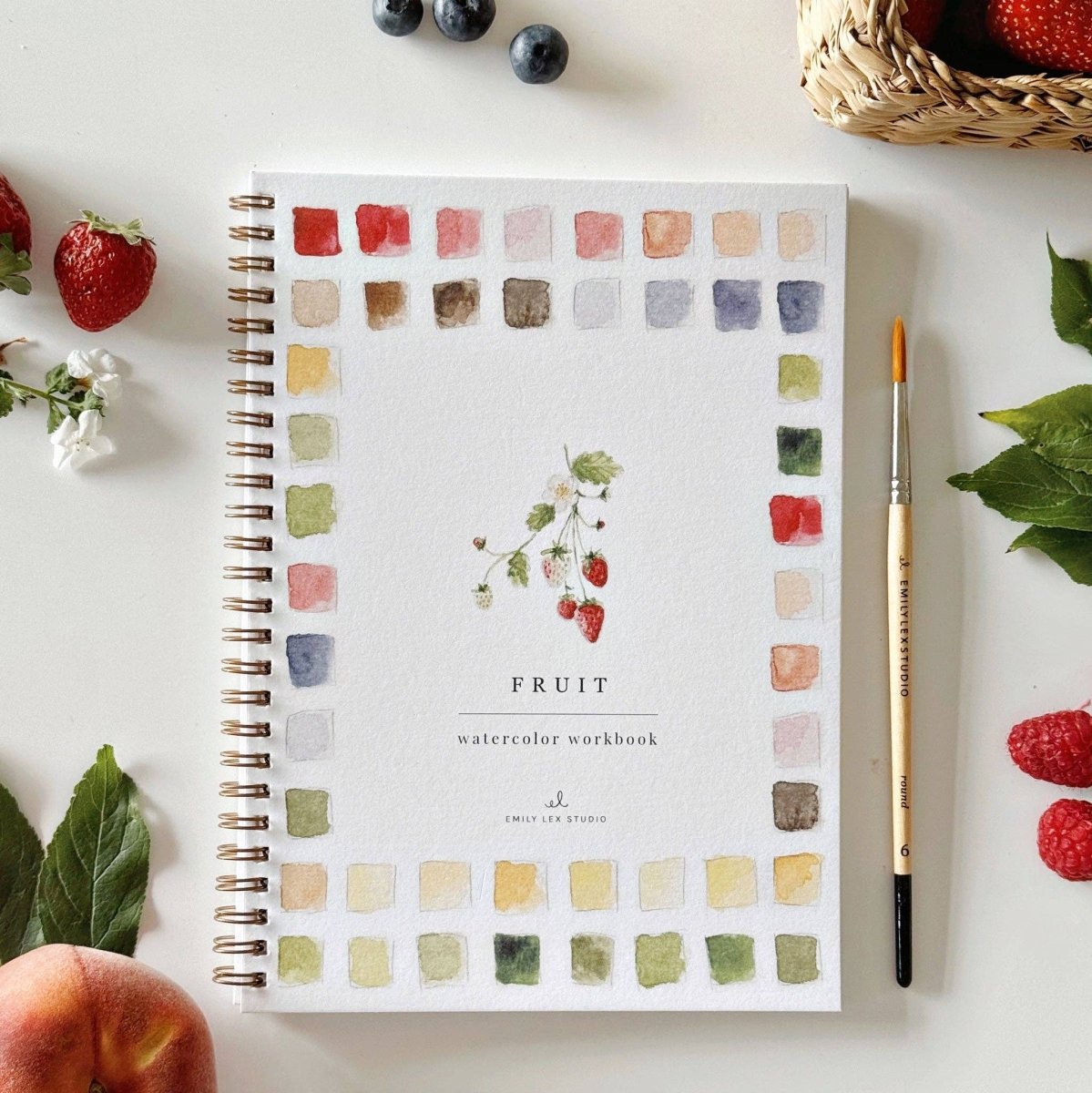 emily lex studio - Fruit watercolor workbook - The Merri Artist - merriartist.com