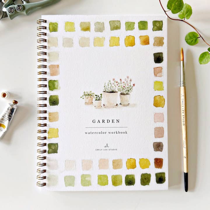 Emily Lex Studio - Garden Watercolor Workbook - The Merri Artist - merriartist.com